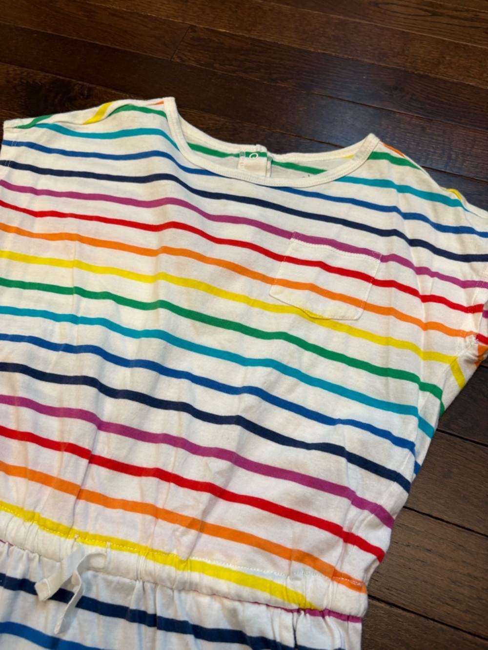 Primary Girls Rainbow Stripe Sleeveless Romper Size 10 100% Cotton - Picture 4 of 9